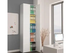 vidaXL TV-Schrank Weiß 60x32x190 cm Holzwerkstoff