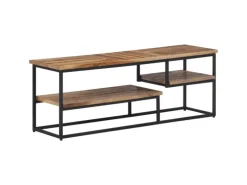 vidaXL TV-Schrank 110x30x39 cm Massivholz Teak