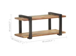 vidaXL TV-Schrank 90x40x40 cm Massivholz