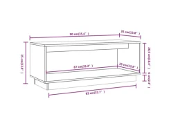vidaXL TV-Schrank 90x35x35 cm Massivholz Kiefür