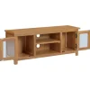 vidaXL TV-Schrank 110x35x44 cm Massivholz Eiche