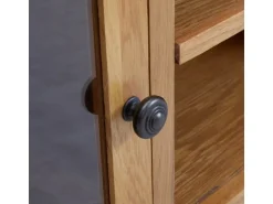 vidaXL TV-Schrank 110x35x44 cm Massivholz Eiche