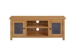 vidaXL TV-Schrank 110x35x44 cm Massivholz Eiche