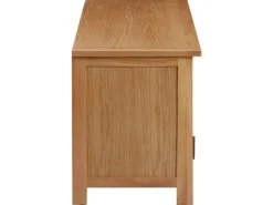 vidaXL TV-Schrank 110x35x44 cm Massivholz Eiche