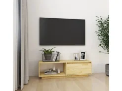 vidaXL TV-Schrank 110x30x33,5 cm Massivholz Kiefür