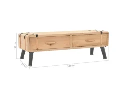 vidaXL TV-Schrank 110x33x35 cm Massivholz Tanne