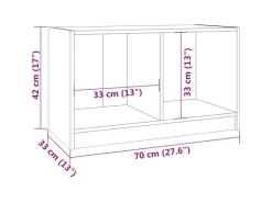 vidaXL TV-Schrank 70x33x42 cm Massivholz Kiefür