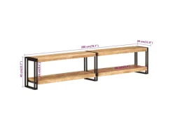 vidaXL TV-Schrank 200x30x40 cm Massivholz Mango
