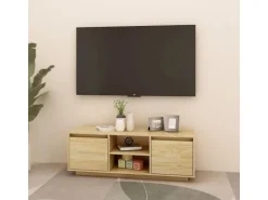 vidaXL TV-Schrank 110x30x40 cm Massivholz Kiefür