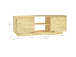 vidaXL TV-Schrank 110x30x40 cm Massivholz Kiefür