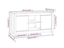 vidaXL TV-Schrank 103x36,5x52 cm Massivholz Kiefür Modell 3