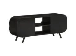 vidaXL TV-Schrank 110x30x45 cm Raues Mangoholz Modell 3