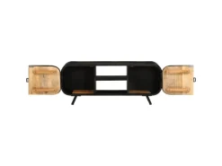 vidaXL TV-Schrank 110x30x45 cm Raues Mangoholz Modell 3