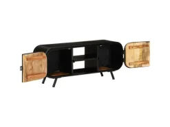vidaXL TV-Schrank 110x30x45 cm Raues Mangoholz Modell 3