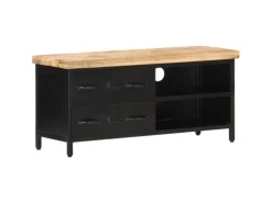 vidaXL TV-Schrank 90x30x41 cm Raues Mangoholz
