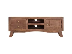 vidaXL TV-Schrank 110x30x40 cm Raues Mangoholz Modell 1