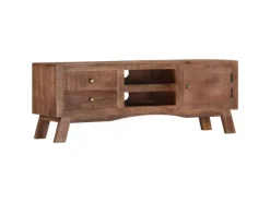 vidaXL TV-Schrank 110x30x40 cm Raues Mangoholz Modell 1