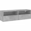 vidaXL TV-Wandschrank Betongrau 100x30x30 cm Holzwerkstoff