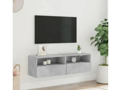 vidaXL TV-Wandschrank Betongrau 100x30x30 cm Holzwerkstoff