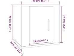 vidaXL TV-Wandschrank Betongrau 40x34,5x40 cm