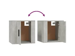 vidaXL TV-Wandschrank Betongrau 40x34,5x40 cm