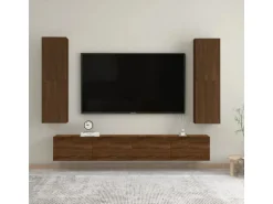 vidaXL TV-Wandschrank Braun Eichen-Optik 30,5x30x110 cm