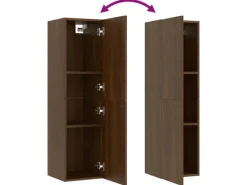 vidaXL TV-Wandschrank Braun Eichen-Optik 30,5x30x110 cm