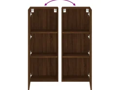vidaXL TV-Wandschrank Braun Eiche-Optik 40,5x30x102 cm Holzwerkstoff
