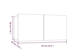 vidaXL TV-Wandschrank Grau Sonoma 60x30x30 cm Holzwerkstoff 1
