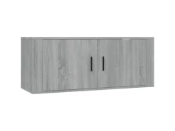 vidaXL TV-Wandschrank Grau Sonoma 100x34,5x40 cm