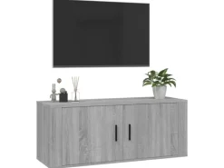 vidaXL TV-Wandschrank Grau Sonoma 100x34,5x40 cm