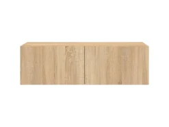 vidaXL TV-Wandschrank mit LED-Leuchten Sonoma-Eiche 100x35x31 cm