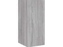 vidaXL TV-Wandschrank mit LED-Leuchten Grau Sonoma 30,5x35x70 cm