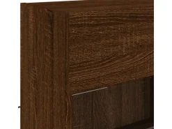 vidaXL TV-Wandschrank mit LED-Leuchten Braun Eichen-Optik 3