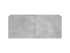vidaXL TV-Wandschrank mit LED-Leuchten Betongrau 100x35x41 cm