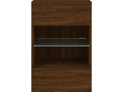 vidaXL TV-Wandschrank mit LED-Leuchten Braun Eichen-Optik 40x30x60,5cm
