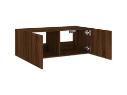 vidaXL TV-Wandschrank mit LED-Leuchten Braun Eichen-Optik 80x35x31 cm