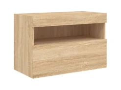 vidaXL TV-Wandschrank mit LED-Leuchten Sonoma-Eiche 60x30x40 cm