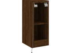 vidaXL TV-Wandschrank mit LED-Leuchten Braun Eichen-Optik 30,5x35x70cm