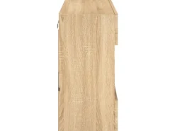 vidaXL TV-Wandschrank mit LED-Leuchten Sonoma-Eiche 78,5x30x60,5 cm