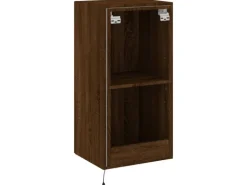 vidaXL TV-Wandschrank mit LED-Leuchten Braun Eichen-Optik 40,5x35x80cm