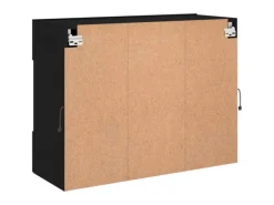 vidaXL TV-Wandschrank mit LED-Leuchten Schwarz 78,5x30x60,5 cm