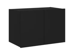 vidaXL TV-Wandschrank mit LED-Leuchten Schwarz 60x35x41 cm