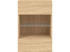 vidaXL TV-Wandschrank mit LED-Leuchten Sonoma-Eiche 40x30x60,5 cm