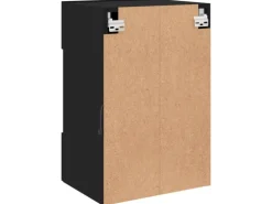vidaXL TV-Wandschrank mit LED-Leuchten Schwarz 40x30x60,5 cm