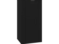 vidaXL TV-Wandschrank Schwarz 40x34,5x80 cm