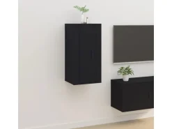vidaXL TV-Wandschrank Schwarz 40x34,5x80 cm
