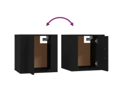 vidaXL TV-Wandschrank Schwarz 40x34,5x40 cm