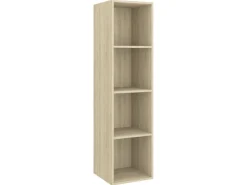 vidaXL TV-Wandschrank Sonoma-Eiche 37x37x142,5 cm Holzwerkstoff
