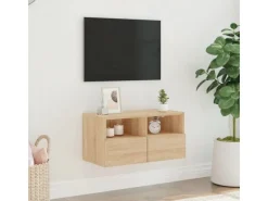 vidaXL TV-Wandschrank Sonoma-Eiche 60x30x30 cm Holzwerkstoff